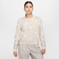 Женская толстовка Nike W Nsw Nk Chll Ft Aop Crew Light Orewood Brown/Sail, s.XL