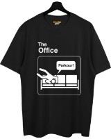 Tricou bărbătesc Soling Parkour the office Black, s.XL (Print-1544)
