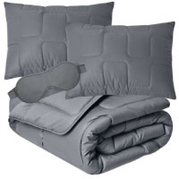 Set plapumă cu pernă MobiCasa Manmaker Set 200x220 Gray