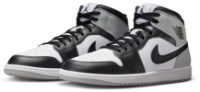 Ботинки мужские Nike Air Jordan 1 Mid White/Light Smoke Grey/Black, s.45.5 фото №1 — интернет-магазин Desire.md