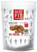 Biscuiții proteici Best Fit Crackers Fit cu semințe de in și ierburi aromate 200g