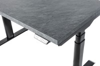 Masa de birou CUSTO FlexiDesk Plus 120x70 Dark Grey Marble/Black (100.02.0117) imaginea #3 — magazin online Desire.md
