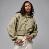 Hanorac damă Nike W Jordan Flt Flc Ft Fz Mod Crop Medium Khaki/Thermal Green, s.XS