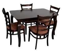 Set masă și scaune Evelin HV-29V Chocolate + 4 Coco Chocolate/F-789 Brown