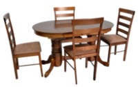 Set masă și scaune Evelin HV-31N Burnish + 4 Gloria Burnish/F-789 Brown