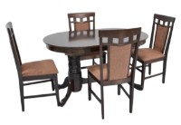 Set masă și scaune Evelin HV-31N Chocolate + 4 Deppa R Chocolate/F-789 Brown