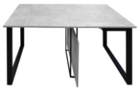 Обеденный стол Deco Folk 47.5/102/155/210x85x75 Beton/Black (F1FK2147H75) фото №4 — интернет-магазин Desire.md