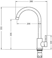 Смеситель для кухни Fabiano 03 FB K фото №2 — интернет-магазин Desire.md