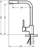Смеситель для кухни Fabiano 20 FB K фото №2 — интернет-магазин Desire.md