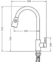 Смеситель для кухни Fabiano 23 FB K фото №2 — интернет-магазин Desire.md
