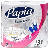 Бумажные полотенца Papia Fashion Capitals 3 слоя 2 рулона