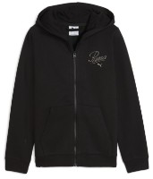 Детская толстовка Puma Ess Script Full-Zip Fl G Puma Black, s.176