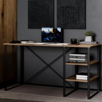 Masa de birou MobiCasa Ascet 140x50x73 Ewok/Black imaginea #2 — magazin online Desire.md
