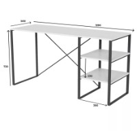 Masa de birou MobiCasa Ascet 140x50x73 Ewok/Black imaginea #3 — magazin online Desire.md