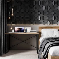 Masa de birou MobiCasa Ascet 120x50x73 Ewok/Black imaginea #3 — magazin online Desire.md