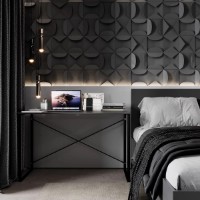 Masa de birou MobiCasa Ascet 120x50x73 Graphite/Black imaginea #3 — magazin online Desire.md