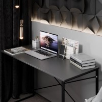Masa de birou MobiCasa Ascet 120x50x73 Graphite/Black imaginea #4 — magazin online Desire.md