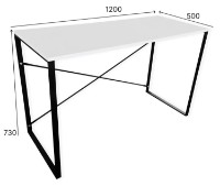 Masa de birou MobiCasa Ascet 120x50x73 Graphite/Black imaginea #2 — magazin online Desire.md