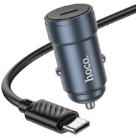 Încărcător auto Hoco Z57 Glorious Type-C to Type-C Metal Gray imaginea #2 — magazin online Desire.md