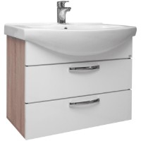 Шкаф с умывальником Mashtab Agat 2 Basic 10681 White/Sonoma 75cm