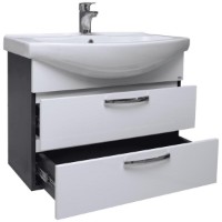 Шкаф с умывальником Mashtab Agat 2 Basic 10682 White/Anthracite 75cm