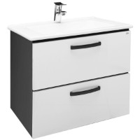 Шкаф с умывальником Mashtab Agat 2 Sava 11357 White/Anthracite 70cm