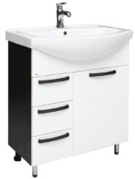 Шкаф с умывальником Mashtab Agat 3 Basic 11336 White/Anthracite 75cm