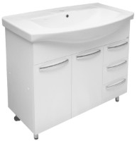 Шкаф с умывальником Mashtab Agat 3 Basic 11501 White 90cm