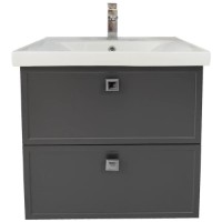 Шкаф с умывальником Mashtab Alicante 2 Sava 11868 Anthracite Matte 80cm