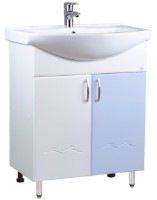 Шкаф с умывальником Mashtab Clasic 2 Basic 11567 White/Blue 65cm