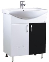 Шкаф с умывальником Mashtab Clasic 2 Basic 11403 White/Black 60cm