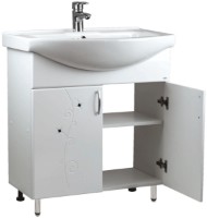 Шкаф с умывальником Mashtab Cristal 2 Basic 11421 White 75cm фото №2 — интернет-магазин Desire.md