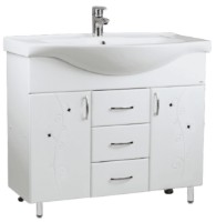 Шкаф с умывальником Mashtab Cristal 3 Basic 11427 White 90cm