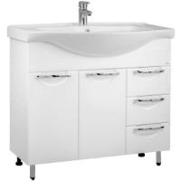 Шкаф с умывальником Mashtab Delfin 3 Basic 11428 White 90cm