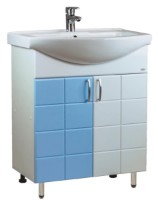 Шкаф с умывальником Mashtab Domino 2 Basic 11558 White/Blue 60cm