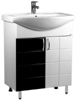 Шкаф с умывальником Mashtab Domino 2 Basic 11560 White/Black 60cm