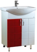 Шкаф с умывальником Mashtab Domino 2 Basic 11411 White/Red 65cm
