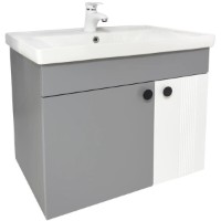 Шкаф с умывальником Mashtab Lerida 2 Sava 11873 Grey Matte/White 60cm