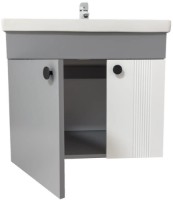 Шкаф с умывальником Mashtab Lerida 2 Sava 11874 Grey Matte/White 70cm фото №3 — интернет-магазин Desire.md