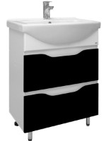 Шкаф с умывальником Mashtab Print 2 Basic White/Black 65cm