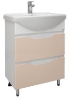 Шкаф с умывальником Mashtab Print 2 Basic White/Beige 65cm