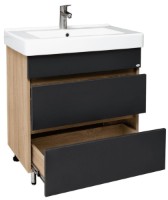 Шкаф с умывальником Mashtab Sonata 2 Sava 11352 Sonoma/Anthracite 80cm фото №2 — интернет-магазин Desire.md