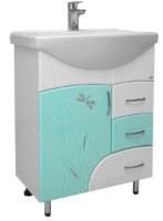 Шкаф с умывальником Mashtab Stuff 3 Basic 11653 White/Green 65cm