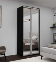 Dulap cu uşi glisante Nex Home Mirror 100x60x220cm Carbon (NX-00001756)