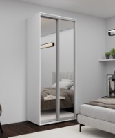 Dulap cu uşi glisante Nex Home Mirror 100x60x220cm White (NX-00001728)