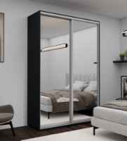 Dulap cu uşi glisante Nex Home Mirror 160x60x220cm Anthracite (NX-00001757)