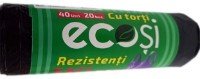 Saci pentru gunoi Ecoși Strong 40L 20pcs Black