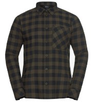 Мужская рубашка Jack Wolfskin Lite Flannel M Check Obsidian Moss, s.XXL