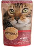 Hrană umedă pentru pisici Petkult Adult Cat Beef 100g