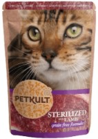 Hrană umedă pentru pisici Petkult Adult Cat Sterilised Lamb 100g